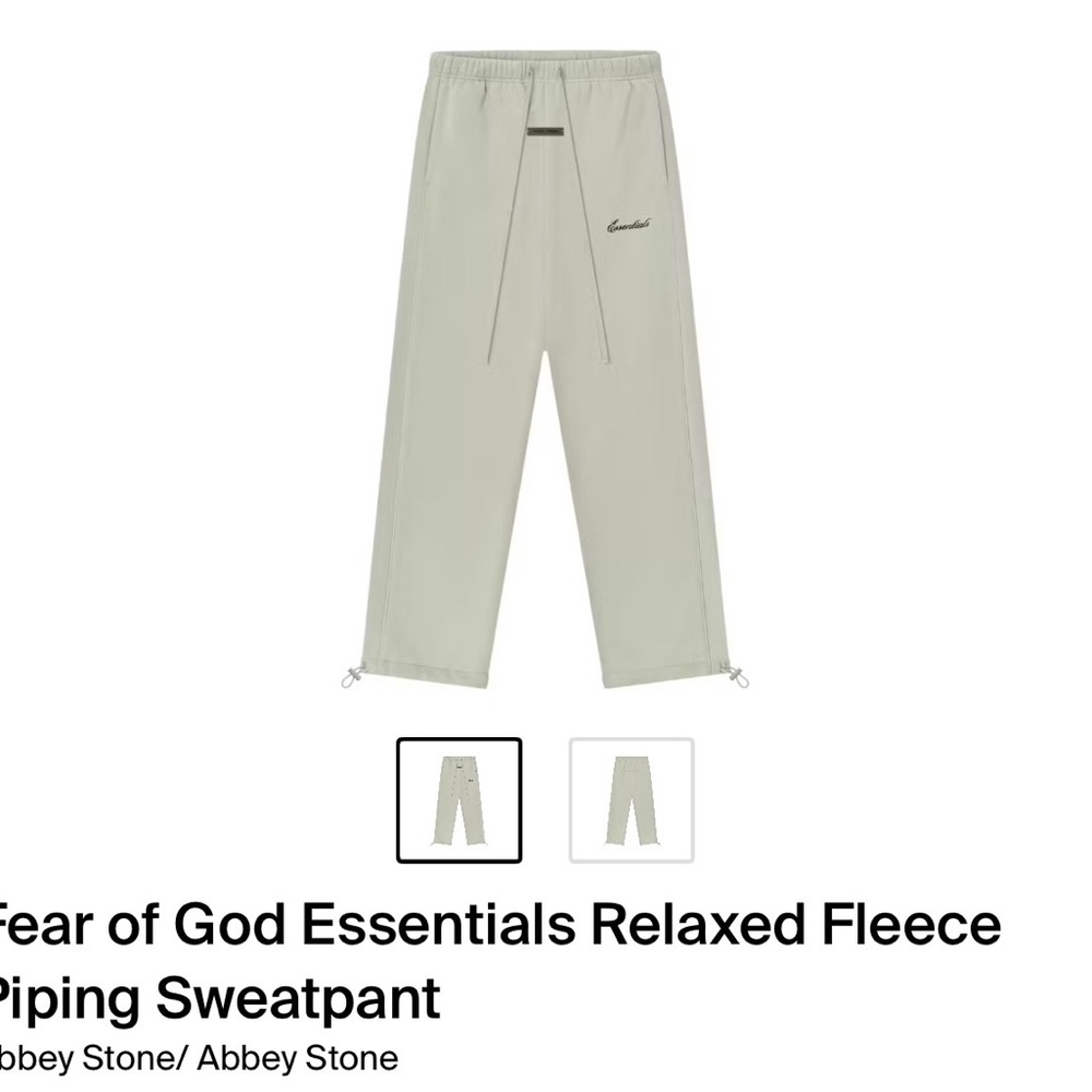 Fear of God Essentials Relaxed Fleece Sweatpants Abbey Stone XL